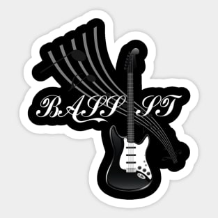 BASS, GUITAR, BASSIST Sticker